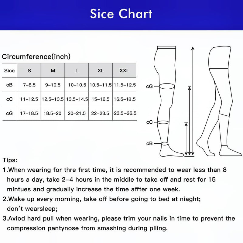 [Australia] - 20-30mmHg Compression Pantyhose for Women, Medical Compression Stockings, High Waist Opaque Compression Tights for Lymphadema Edema, Swelling, Varicose Veins, Support Hose for Teacher Doctor XL Beige 