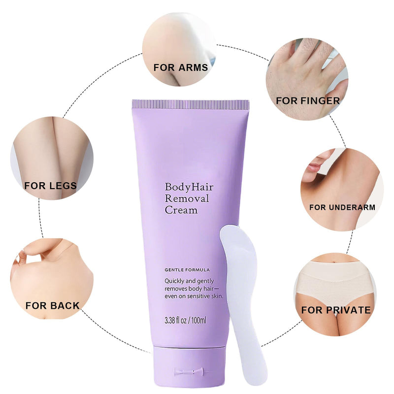 Luuma Body Hair Removal Cream, Hair Removal Cream Sensitive Skin, Gentle and Effective Depilatory Formula for Legs, Arms, and Bikini Area for Women and Men (1) 1