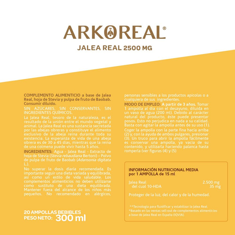 [Australia] - Bayer Arkoreal Royal Jelly Sugar Free Immunity 20 Ampoules 