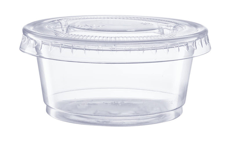[Australia] - Comfy Package [200 Sets - 2 oz.] Plastic Disposable Portion Cups with Lids, Souffle Cups, Jello Cups 2 oz. 