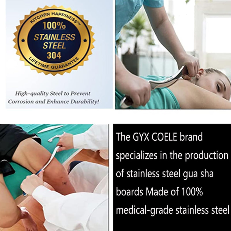 [Australia] - 4 in 1 Muscle Scraper Tool Set, IASTM Physical Therapy Massage Tools with Storage Case, Gua Sha Massage Scraper Scraping Tool Physical Therapy (4PCS Set) GYX COELE-001 