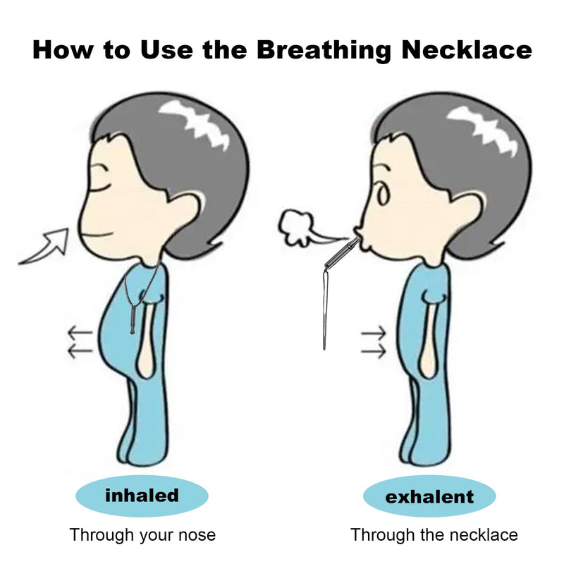 [Australia] - Pack of 2 smoking cessation aids, V2 necklace, smoke-free original, breathing chain, smoke-free aid, smoking cessation chain with whistle, fear breathing necklace with resistance, against quitting smoking necklace 