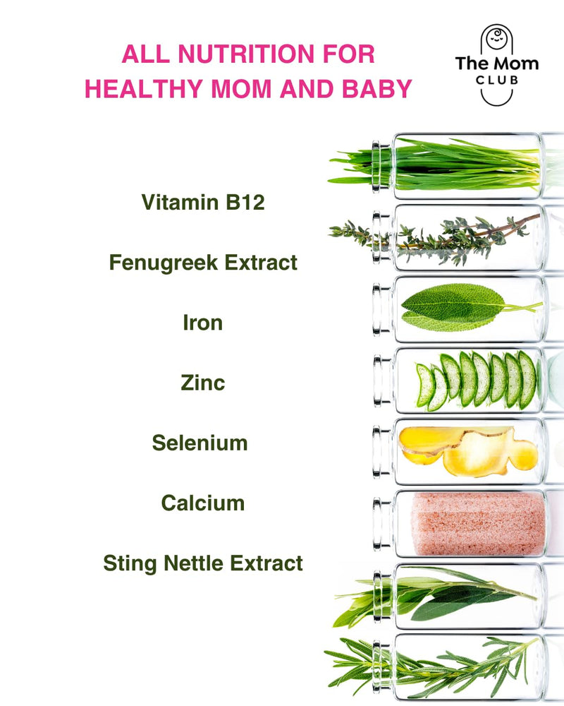 Breastfeeding Vitamins for New Moms – Supports Milk Supply, Lactation & Energy – Postnatal Supplement with Fenugreek, Stinging Nettle, Calcium, Iron, Zinc & B12 – 30 Capsules – 1 Month Supply 1 Month supply: 30 Capsules/Pack