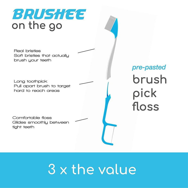 [Australia] - The Evolution of Oral Care | 4-in-1 Tool (Paste + Brush + Floss + Pick) | Individually Wrapped | Disposable | Prepasted Travel Toothbrushes | Small Adult Toothbrush - (24-Pack) 24 Count (Pack of 1) Original 