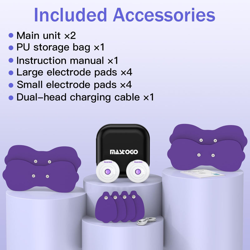 APP Wireless TENS Unit Muscle Stimulator 12 Modes for Pain Relief | Dual Host Independent Control, EMS Muscle Stimulator for Back, Shoulder, Legs Pain Relief, 20 Intensity, 8 Pcs Electrode Pads