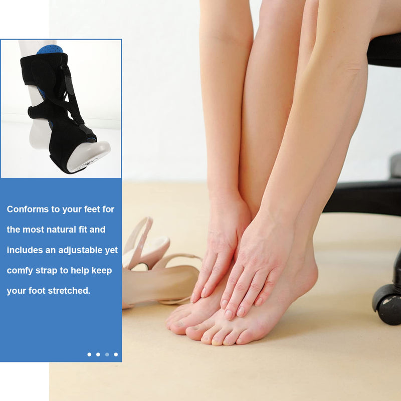 Healifty Foot Support Ply for Foot Drop and Ankle Joint Immobilization Adjustable Night Brace for Leg and Support for Plantar Fasciitis and Achilles Blue