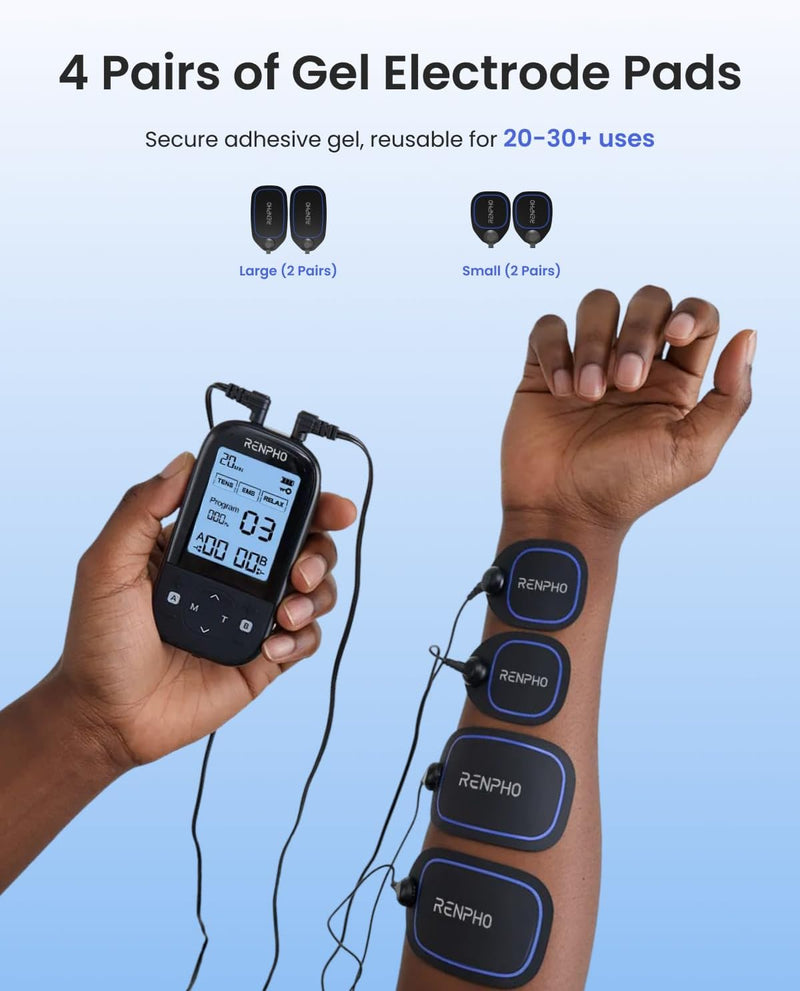 RENPHO TENS Unit Muscle Stimulator, 60 Programs EMS Unit, TENS Machine