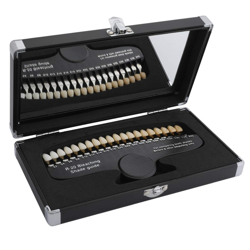 [Australia] - ANNWAH Dental Teeth Shade Guide, Professional Porcelain 3D R-20 Tooth Whitening Shade Chart with 20 Colors 