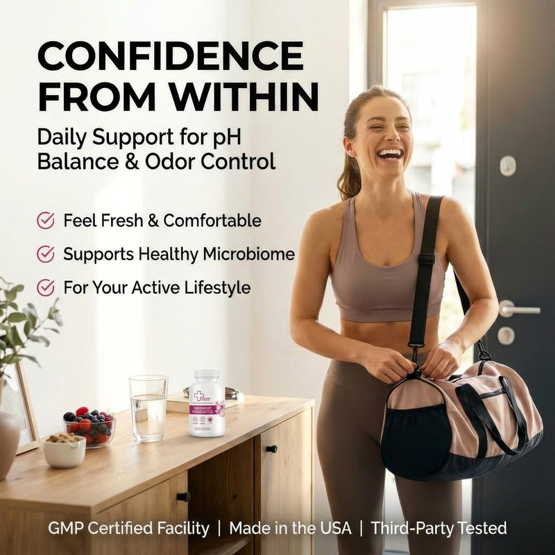 Vaginal Probiotics for Women pH Balance, 7 Billion CFU Lactobacillus | Odor and Flora Support, Prebiotics with Cranberry and Pineapple, 30 Capsules, 1 Month Supply, Made in USA, Third-Party Tested
