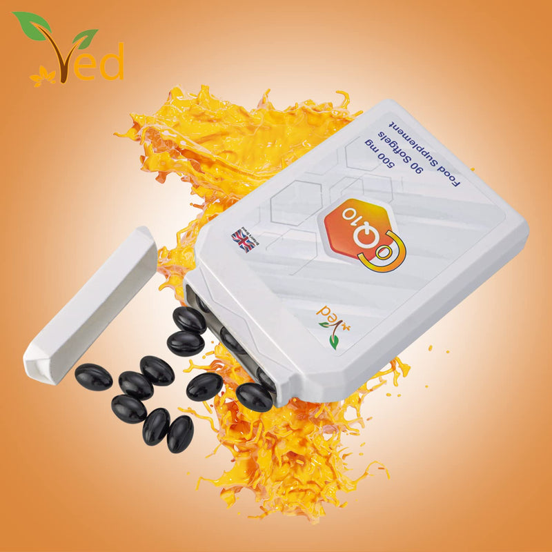 [Australia] - VED Co-Enzyme Q10 | Ubiquinone of the highest strength | Superior natural formula | Promoting cellular energy | | 500 mg 90 soft capsules 