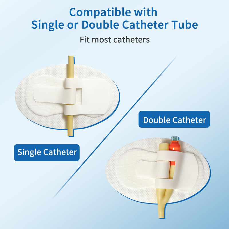 [Australia] - 10 pcs Foley Catheter Stabilization Devices,Self-High Adhesive Catheter Supplies for Single/DoubleTube Holder Catheter Tape Fixation Device Strap Fixing Accessories,Catheter Holder 10Pcs 