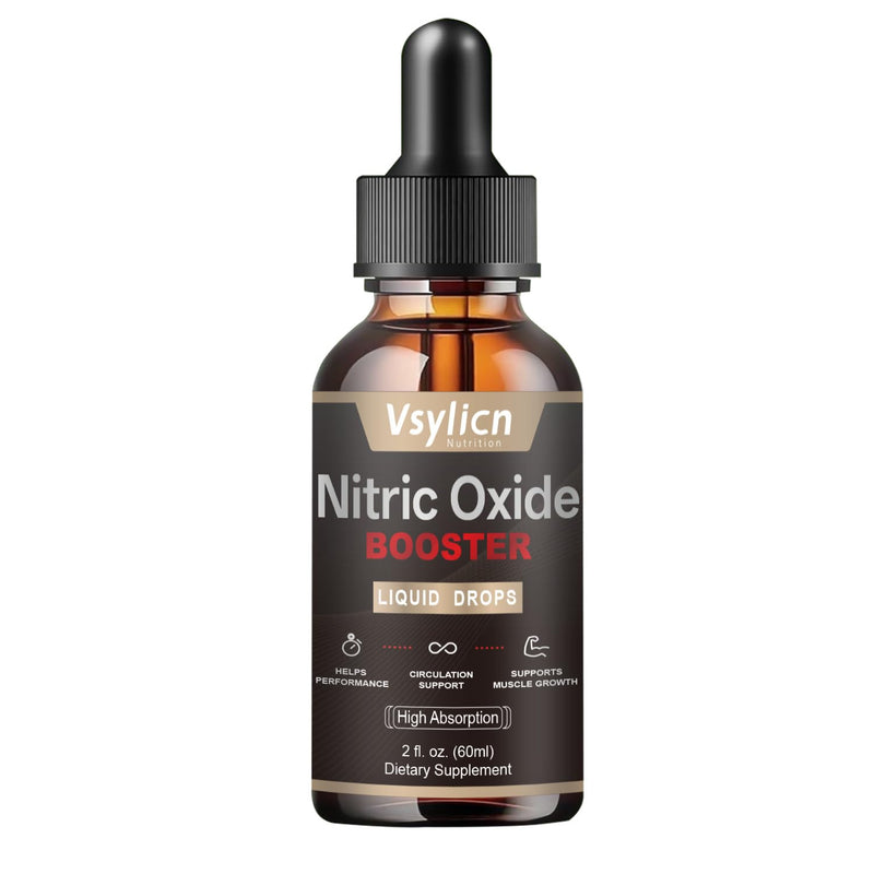 Nitric Oxide Supplements for Men, Nitric Oxide Booster with L-Arginine, L-Citrulline | Energy, Circulation & Muscle Recovery | Pre Workout for Men & Women | Endurance & Performance | 60ml Vegan