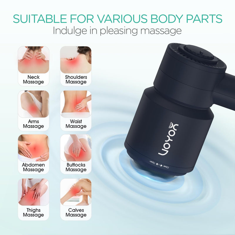 [Australia] - VOYOR-HEALTH Handheld Cellulite Massager, Electric Cellulite Remover Body Sculpting Massage with 5 Replaceable Heads for Arm,Thigh,Calves, Cordless & Rechargeable Deep Tissue Massager CM410 (Blue) Blue 