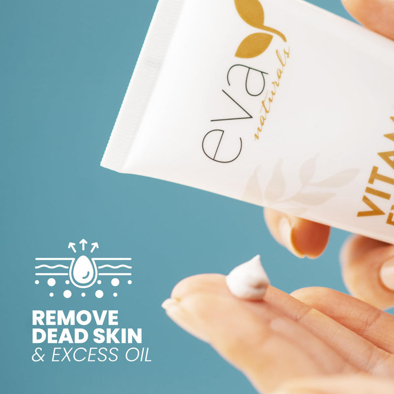 Eva Naturals Vitamin C Facial Scrub, Exfoliating Face Wash, Cleanse, Clear | Clarifies skin