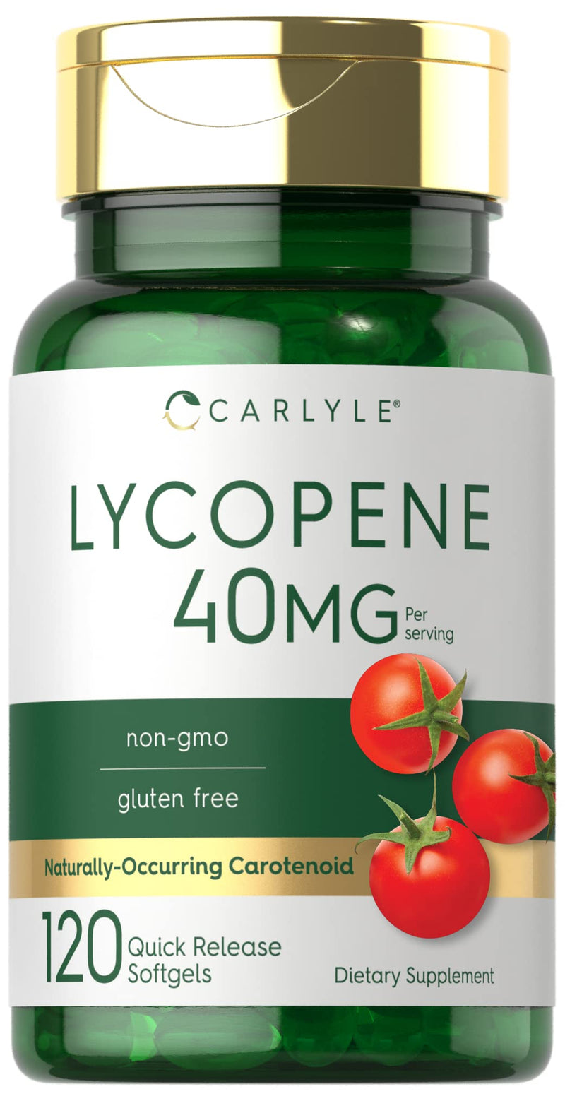 Carlyle Lycopene 40mg | 120 Softgels | Naturally-Occurring Carotenoid | Non-GMO & Gluten Free Supplement 120 Count (Pack of 1)