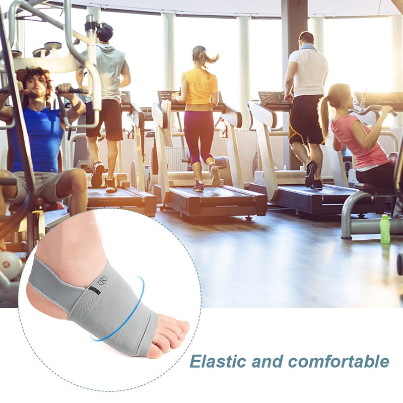 [Australia] - DAGORD 2 Pairs Arch Support Bandage Metatarsal Bandage with Pad Arch Support Sleeves Plantar Fasciitis Bandage Arch Socks Foot Bandage for Flat Feet Pain Relief Plantar Fasciitis 