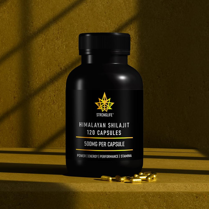 Shilajit Resin Capsules 120 Total 1000mg per Serving 100% Vegan & Pure Organic Himalayan Shilajit Fulvic Acid 60% & 85+ Trace Minerals Like Shilajit Resin