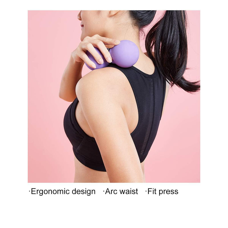 [Australia] - Double Lacrosse Massage Ball for Myofascial Release, SGS Certification, Massage Deep Tissue for Waist Back Feet, Trigger Point Therapy, Muscle Knots, Peanut Massage Ball for Muscle Pain Blue 