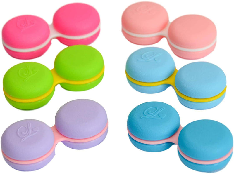 [Australia] - SPORTS WORLD VISION Fun and Cute Macaroon Contact Lens Storage/Soaking Case - 1 Piece Approved 