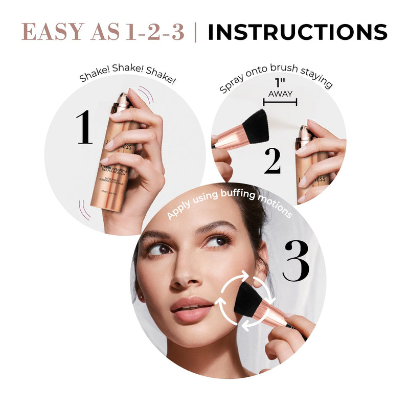[Australia] - LUMINESS Complete Makeup Kit - Includes Face Palette, Airbrush Foundation, Primer and Brush - Silky, Long-Wearing, Easy to Blend, Perfect Makeup for Older Women, 4-PC Make Up Set (02 - Fair) 02 - Fair 