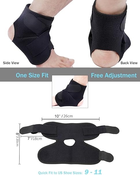 [Australia] - JINGBA Ankle Brace for Men & Women, Adjustable Athletics Achillies Tendon Ankle Wrap,One Size Fits All.For Ankle Sleeve for Plantar Fasciitis, Achille 