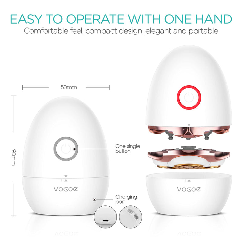 [Australia] - Electric Shaver for Women 3D Floating Blade Rotary Razor Hair Remover for Arms, Legs and Underarms Rechargeable Portable and Safe Wet and Dry Use ES300 White 