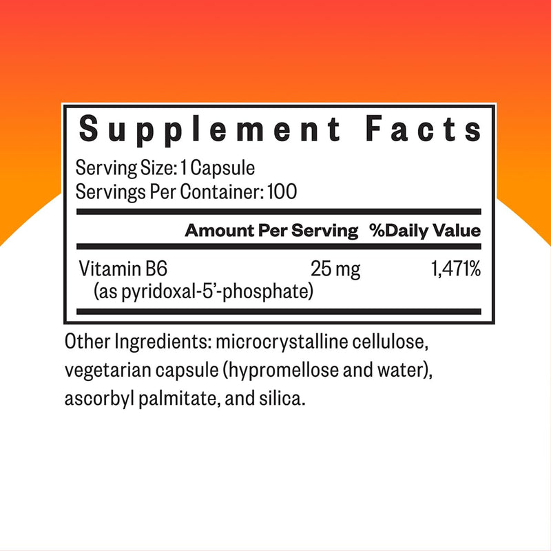 Seeking Health P-5-P (Pyridoxal 5-Phosphate) - Immune Health & Homocysteine Metabolism Support - Support Energy Production with Bioavailable Vitamin B6-25, 100 Capsules 100 Count (Pack of 1)