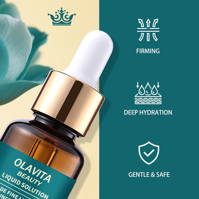 Original OLAVITA Facial Serum, Olavita Liquid Solution Anti Aging Serum, Vitamin C & E Serum, Promotes Skin Collagen Production, smoothes wrinkles and fine lines