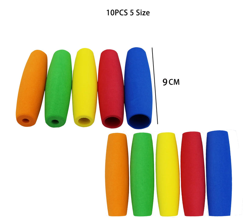 [Australia] - Foam Grip Tubing(10 PCS) -No-Cut - Foam Tubes Grip Aid for Utensil - Cutlery Padding Grip Handle for Disabled and Elderly 