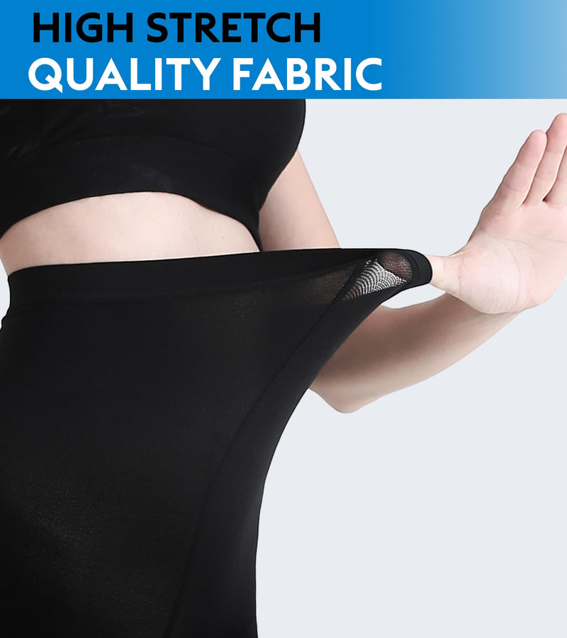 [Australia] - Medical Compression Pantyhose for Women & Men, Comfort 20-30 mmhg Graduated Compression Support Stockings, Open Toe Compression Tights for Varicose Veins, Edema, Flight, Black M Medium 