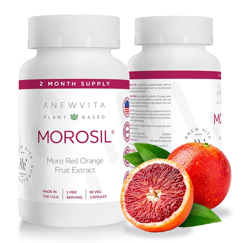[Australia] - Anew Vita„Ö§Morosil: Antioxidant & Nutrition Supplement for Men & Women | Wellness & Vitality | Moro Red Orange | Non-GMO, Gluten Free, 60 Vegetable Capsules | Made in USA 