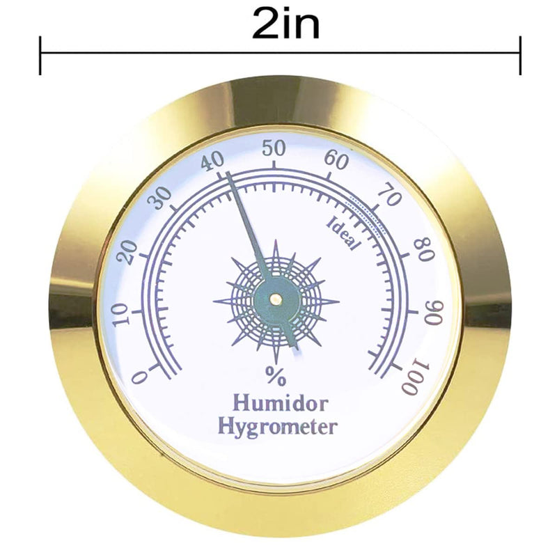 [Australia] - Cigar Hygrometer, Anync Round Hygrometer for Cigar Humidor, Cigar Box/Cigar Cabinet 2 inch Diameter Gold 