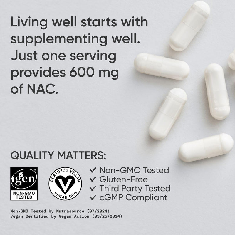 [Australia] - Sports Research N-Acetyl L-Cysteine (NAC) 600mg, 90 Veggie Capsules - Vegan, Non-GMO, Gluten Free. Lemon Aroma 90 Count (Pack of 1) 