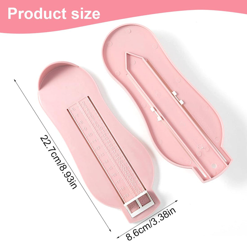 [Australia] - YATEICBC 2 pieces baby foot length ruler tool, baby foot measuring device + 1 soft ruler, foot measuring device, foot measuring device for children, children's ruler measuring tool, shoe size measuring ruler, foot measuring device set 