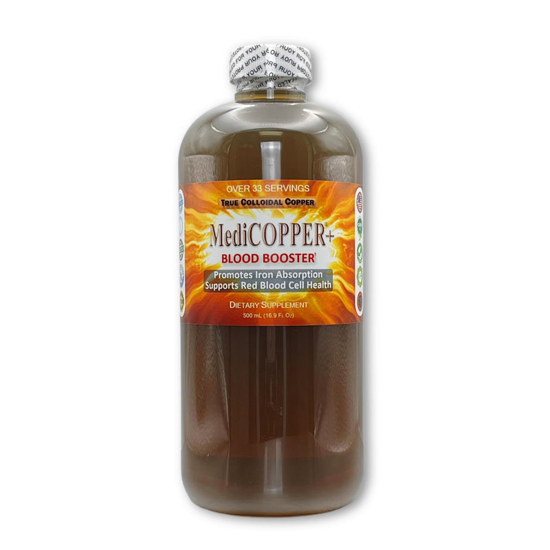 [Australia] - MediCOPPER® Plus Blood Booster True Colloidal Copper CuNP Nutritional Supplement - 500 mL in Clear Plastic Bottle 