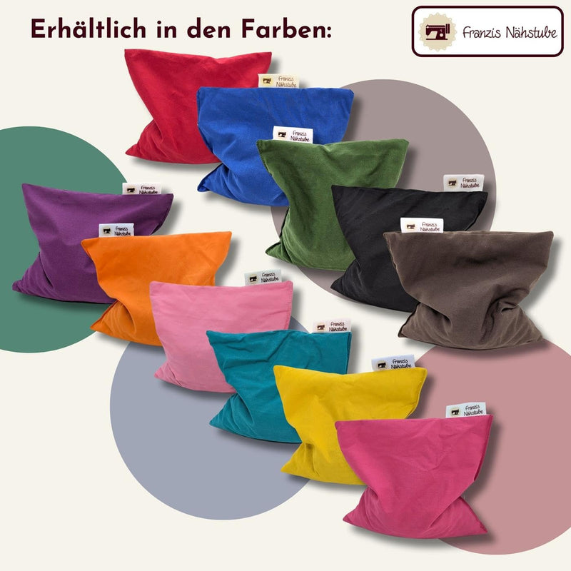 [Australia] - Franzis Nähstube 50x20cm spelled pillow black in 100% cotton I grain pillow spelled 50x20 for microwave I heat pillow, spelled kernel pillow, neck warmer spelled 50x20cm 