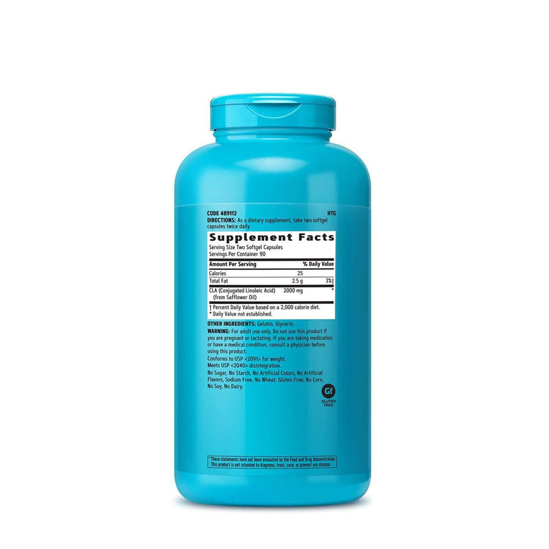 [Australia] - GNC Total Lean CLA, Improve Body Composition & Lean Muscle Tone, Fuels Fat Metabolism & Energy Without Stimulants, Gluten Free, 180 Softgels 180 Count (Pack of 1) 