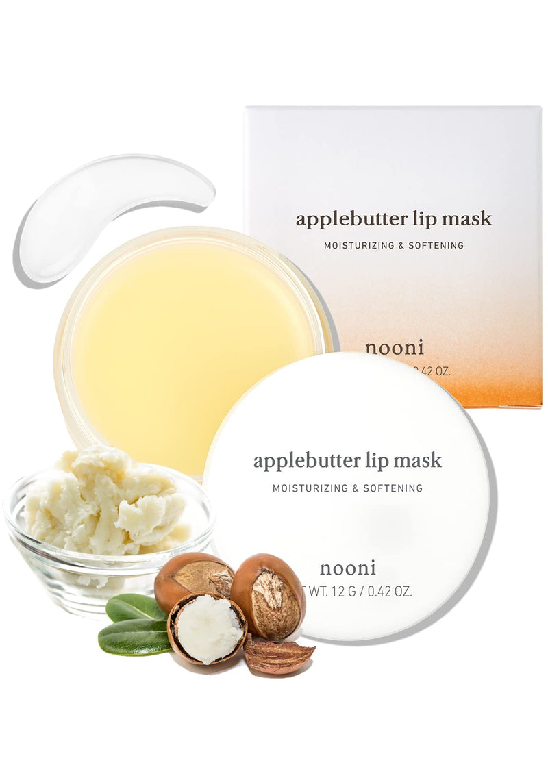 NOONI Applebutter Lip Mask + Lip Oil Collection (Appleberry + Applecoco + Applemint Lip Oil) Lip Care Bundle