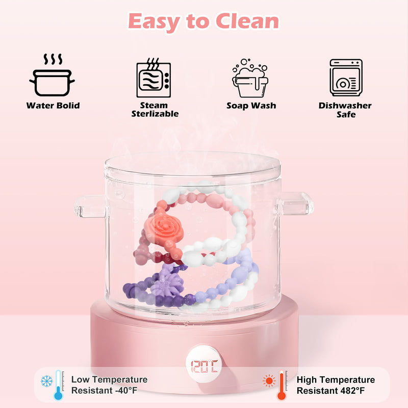 [Australia] - Chew Necklaces for Sensory Kids Adults, Flower Chewy Necklace Sensory Toys for Autism Nail Biting Anxiety, Fidget Necklace Oral Chew Toys, ADHD Tools for Boys Girls Blush Lavender 