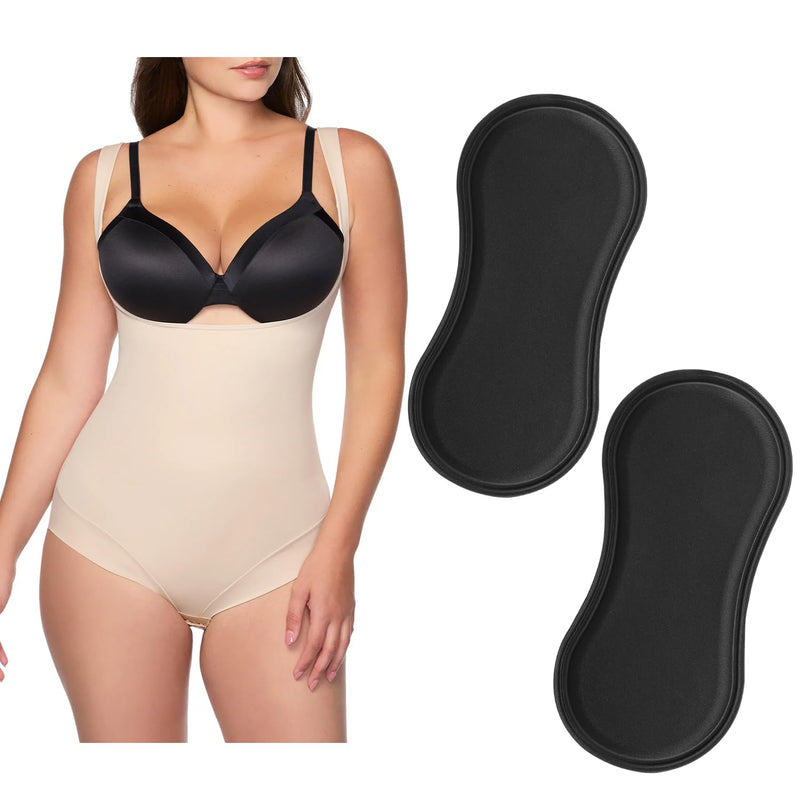 2PCS Post-Surgery Lipo Foam Pads, 11.8"x5.5"x0.5" Abdominal Compression Lateral Boards for Skin Firming & Waist Support, Black