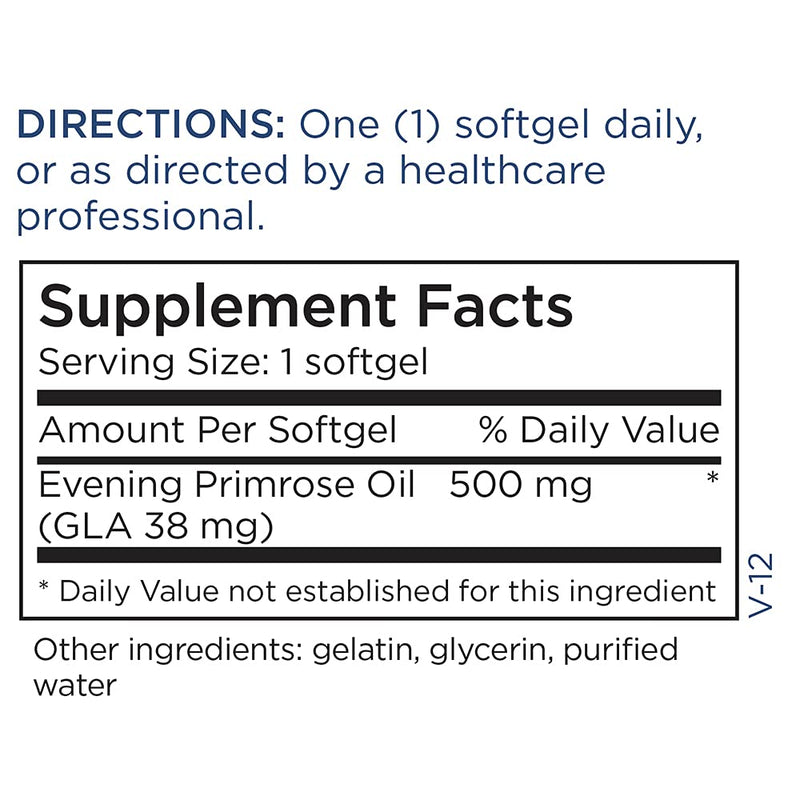 [Australia] - Metabolic Maintenance Evening Primrose Oil Capsules - 500 Milligrams, Cold Pressed GLA + LA (180 Softgels) 