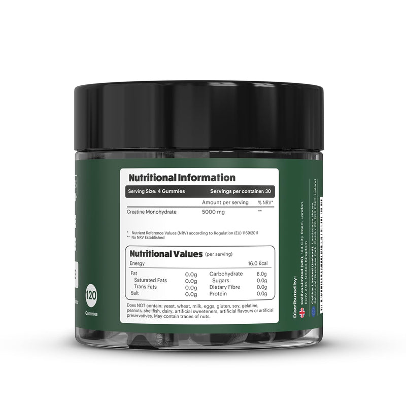 Vitammies Vegan Sugar Free Creatine Monohydrate Gummies for Muscle Gain | More Strength | Faster Recovery | Clinically Studied Creatine 5g Dose | Watermelon Strawberry Flavour | 30 Servings