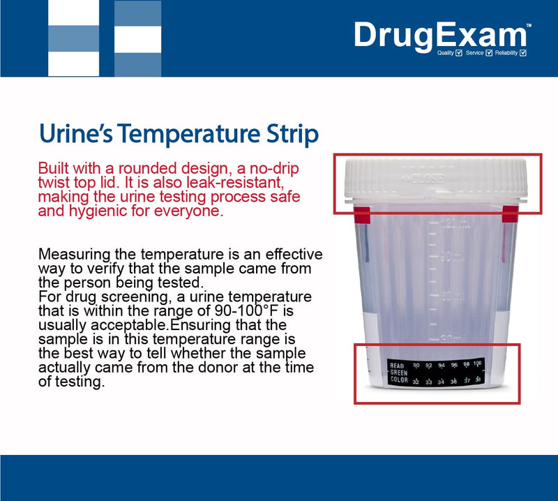 3 Pack - DrugExam 12 Panel Drug Test Cup Kit with Temperature Strip-Testing Marijuana THC50/AMP500/BAR300/BZO300/COC150/MDMA500/MET500/MTD300/OPI300/OXY100/PCP25/TCA1000.Urine Test
