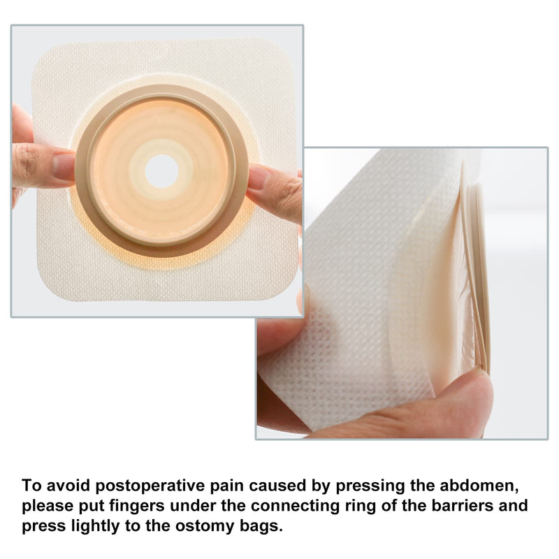 [Australia] - VLOOKUP 21 PCS Colostomy Bags,Ostomy Supplies,Two-Piece Drainable Pouches with Closure for Ileostomy Stoma Care, Cut-to-Fit(15pcs Bags+6pcs Barriers) 15+6pcs Two-piece Ostomy Bag 
