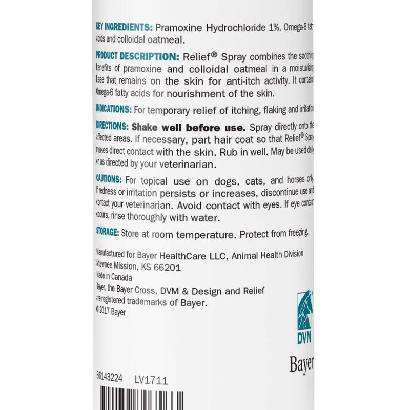 Relief Spray, Temporary Relief of itching and flaking, for Dogs, Cats and Horses, 8 oz (Pack of 2) Pack of 2 - PawsPlanet Australia