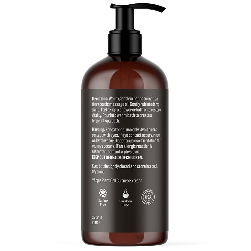 [Australia] - Ylang Ylang + Ginger Massage Oil for Massage Therapy and Manipulation Therapy | Collagen and Stem Cell Anti Cellulite Body Oil for Lymphatic Massage and Sore Muscles Skincare by M3 Naturals Ylang Ylang (1 Pack) 