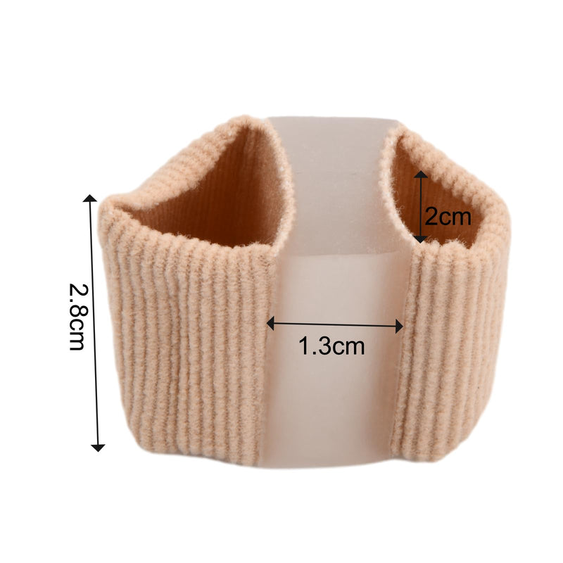[Australia] - Pack of 4 Silicone Toe Separators Small, Tubular Bandages Silicone Toe Extension, Hallux Valgus Small Toe Separator, Double Hole Toe Brace for Hallux Valgus Correction (S) S 