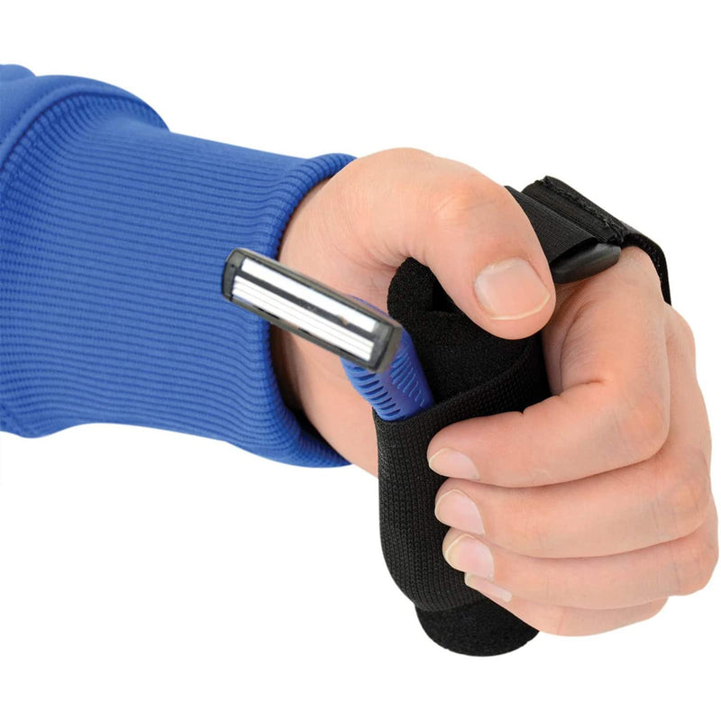 Elastic Utensil Holder Strap, Cuff Grip Aid for Elderly & Disabled – Eating Assistance Cutlery Writing Tool Strap