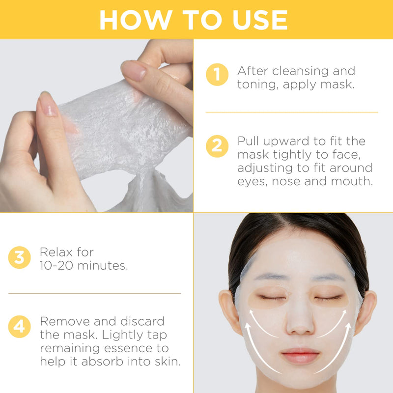 Mediheal Best Korean Sheet Mask - Vita Essential Face Mask 4 Sheets Vitamin Mask For All skin types Smoothing Tightening Toning up Brightening 4 Count (Pack of 1)