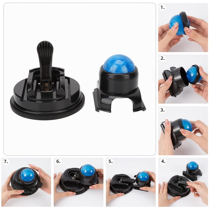 [Australia] - Dioche Massage Ball, Wall Massage Roller Manual Suction Cup Massage Degrees Rotation Mountable Muscle Massage Ball for Relieve Muscle and Joint Pain Relax Full Body 